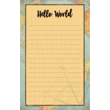 Travel the Map Notepad
