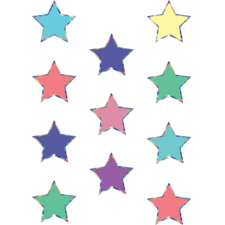 Iridescent Colorful Stars Mini Accents