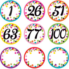 Confetti Number Cards