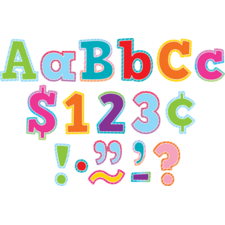 Colorful Vibes Bold Block 4" Letters Combo Pack