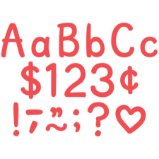 Melon Red 4" Modern Classic Letters Combo Pack