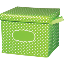Lime Polka Dots Storage Box