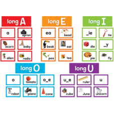 Long Vowels Pocket Chart Cards