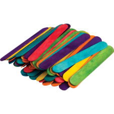 STEM Basics: Multicolor Jumbo Craft Sticks - 200 Count
