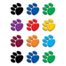 Colorful Paw Prints Mini Accents