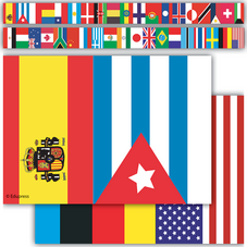 International Flags Straight Border Trim