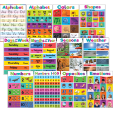 Colorful Early Learning Small Poster Pack