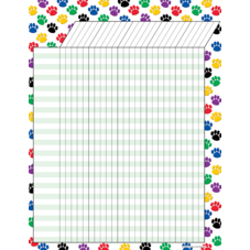 Colorful Paw Prints Incentive Chart