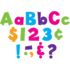 Multi Bright Stitch 4" Fun Font Letters