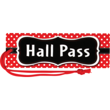 Red Polka Dots Magnetic Hall Pass