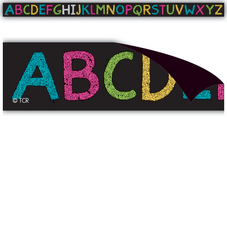 Chalkboard Brights Alphabet Magnetic Strips