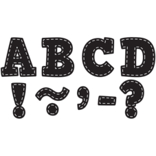 Black Stitch Bold Block 3" Magnetic Letters