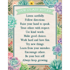 Rustic Bloom Our Class Rules Chart