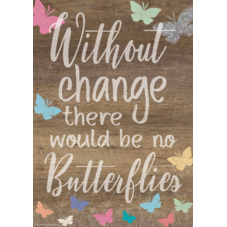 Without Change There Would Be No Butterflies Positive Poster