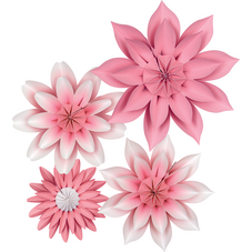 Pink Blossoms Paper Flowers
