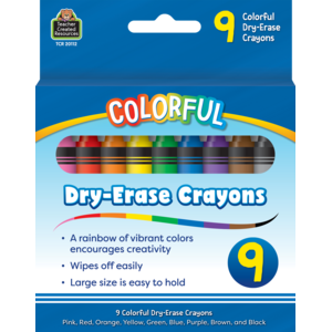 TCR20112 Colorful Dry-Erase Crayons Image