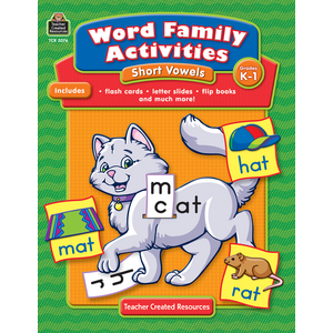 TCR2076 Word Family Activities: Short Vowels Grade K-1 Image
