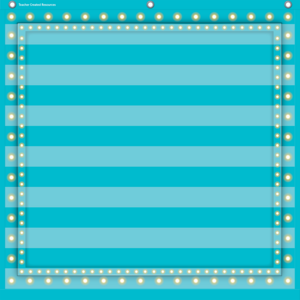 TCR20780 Light Blue Marquee 7 Pocket Chart Image