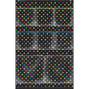 TCR20782 Chalkboard Brights 8 Pocket Small Storage Pocket Chart Image