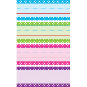 TCR20867 Bright Colors Polka Dots Word Strips Image
