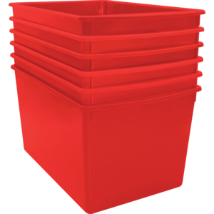 TCR2088614 Red Plastic Multi-Purpose Bin 6 Pack Image