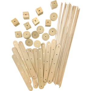 TCR20950 STEM Basics: Wood Construction Kit - 66 count Image