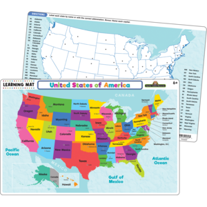 TCR21019 United States of America Map Learning Mat Image