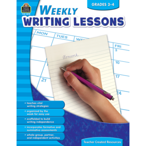 TCR2578 Weekly Writing Lessons Grades 3-4 Image