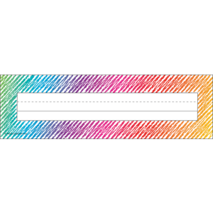 TCR2690 Colorful Scribble Flat Name Plates Image