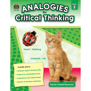 TCR3166 Analogies for Critical Thinking Grade 3 Image