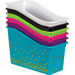 TCR32234 Assorted Confetti Book Bins Set 6-Pack Image