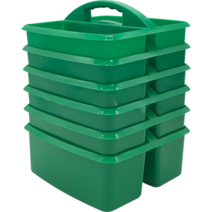 TCR32251 Green Plastic Storage Caddies 6-Pack Image