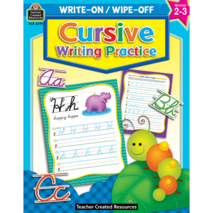 TCR3291 Cursive Writing Practice Write-On Wipe-Off Book Image