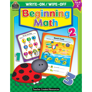 TCR3293 Beginning Math Write-On Wipe-Off Book Image