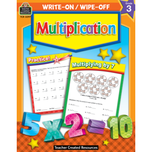 TCR3297 Multiplication Write-On Wipe-Off Book Image