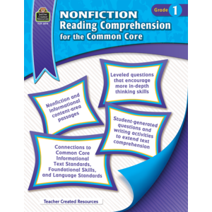 TCR3814 Nonfiction Reading Comprehension for the Common Core Grade 1 Image