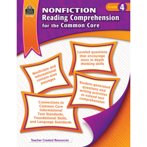 TCR3825 Nonfiction Reading Comprehension for the Common Core Grade 4 Image