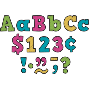 TCR3881 Chalkboard Brights Bold Block 3" Letters Image