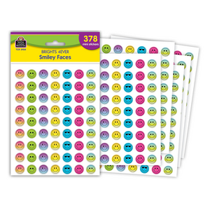 TCR3924 Brights 4Ever Smiley Faces Mini Stickers Image