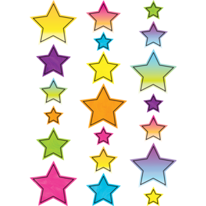 TCR3926 Brights 4Ever Stars Accents - Assorted Sizes Image