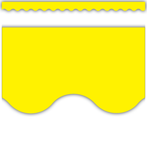 TCR4175 Yellow Scalloped Border Trim Image