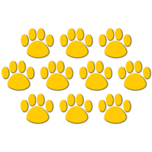 TCR4645 Gold Paw Prints Accents Image