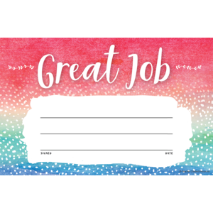 TCR4758 Watercolor Great Job Awards Image