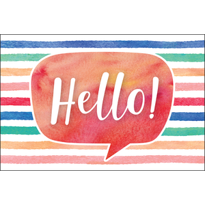 TCR4764 Watercolor Hello Postcards Image