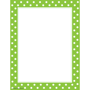 TCR4765 Lime Polka Dots Computer Paper Image