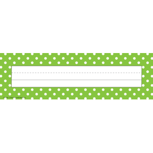 TCR4798 Lime Polka Dots Flat Name Plates Image