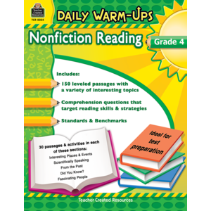 TCR5034 Daily Warm-Ups: Nonfiction Reading Grade 4 Image