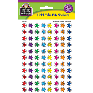 TCR5141 Smiley Stars Mini Stickers Valu-Pak Image