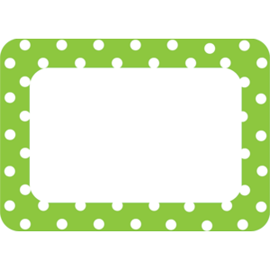TCR5174 Lime Polka Dots 2 Name Tags/Labels Image