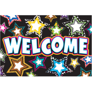 TCR5225 Fancy Stars Welcome Postcards Image